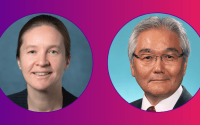 Headshots of Helen Goodridge and Wayne Yokoyama