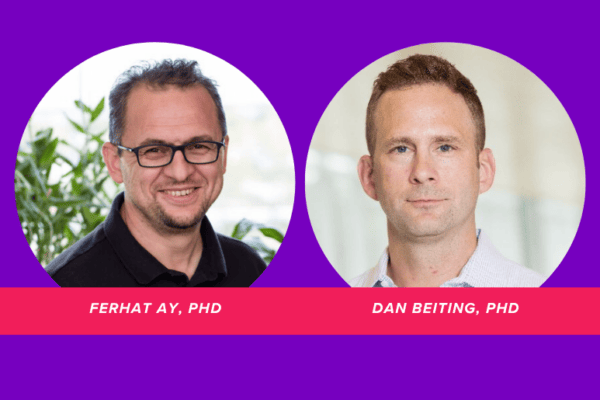 Headshots of Ferhat Ay and Dan Beiting