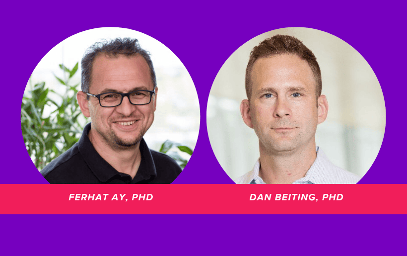 Headshots of Ferhat Ay and Dan Beiting