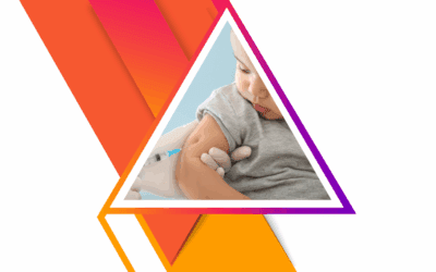 Banner image with a child being vaccinated