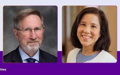 Headshots of Allan Kirk and Katherine Liao, with the title "Biomarker Selection and Analysis in Clinical Trials"