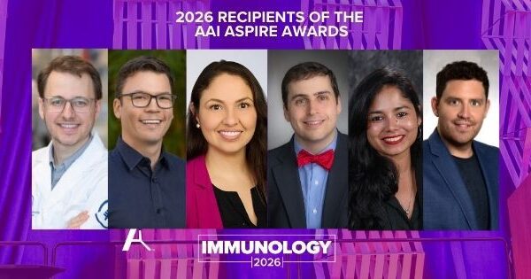 Headshots of the six 2026 ASPIRE Awardees