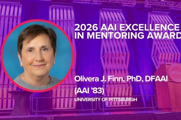 Olivera J. Finn, PhD, DFAAI, Receives AAI Excellence in Mentoring Award