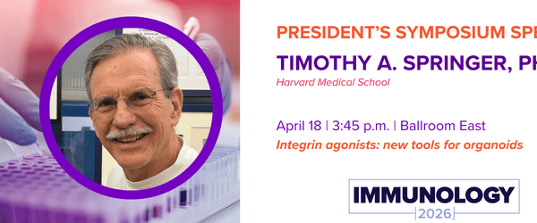Timothy A. Springer, PhD, Harvard Medical School. President's Symposium Lecture: Integrin agonists: new tools for organoids