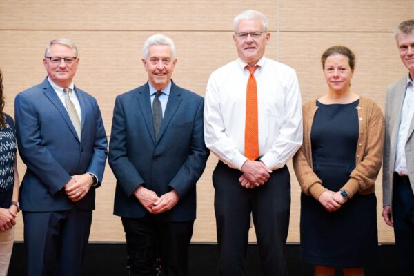 Lauren Ehrlich, Daniel Jernigan, Bruce Gellin, James Campbell, Marion Pepper, and Ulrich von Andrian at a session of the future of vaccine policy in the US.