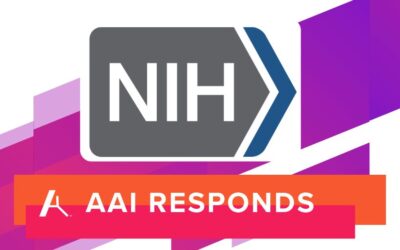 News graphic with NIH logo and "AAI Responds"