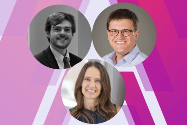 headshots of Justin Andrews, Nicholas Pullen, PhD, and Aimee Pugh-Bernard, PhD
